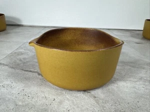 Bennington Potters 1641 Lug Bowl Trinket Dish 6” Pottery Handles Mustard 1794 - Picture 1 of 8