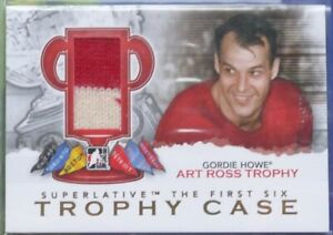 Gordie Howe 2013-14 ITG Superlative The First Six Trophy Case GOLD Jersey 1/1