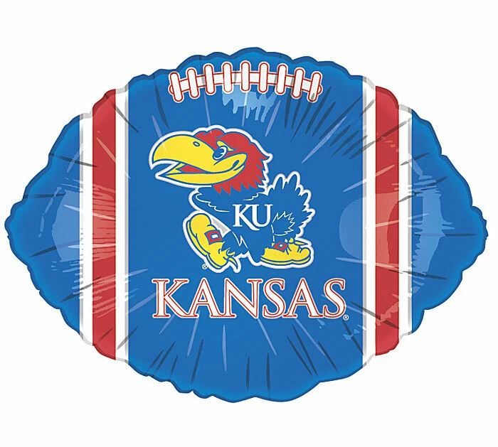 Clearance College Balloons 21" Kansas University Jayhawks Football Balloons - Image 1 of 1