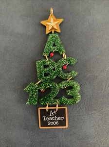 2006 Hallmark Keepsake A+ Teacher ABC 123 Christmas Tree Ornament NIB NEW IN BOX - Picture 1 of 11