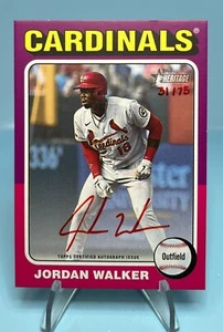2024 Topps Heritage Real One Jordan Walker Red Ink 🔴 Auto 31/75 - Picture 1 of 2