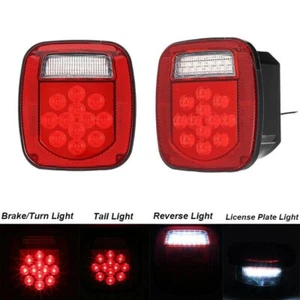 2X LED Tail Lights Rear Brake Turn Signal Lamp For Jeep Wrangler TJ CJ 2076-2006 - Picture 1 of 12