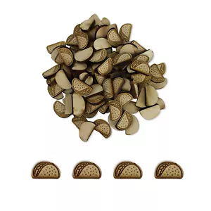 Taco Confetti 100 Pieces Wood Taco Tabletop - Picture 1 of 1