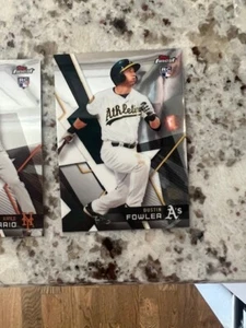 2018 TOPPS FINEST REFRACTOR ROOKIE CARD OAKLAND ATHLETICS DUSTIN FOWLER #53 - Picture 1 of 1