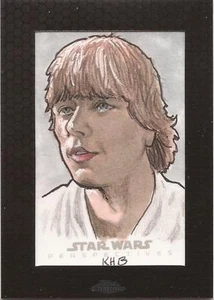 Star Wars Chrome Perspectives - Ken Branch "Luke Skywalker" Sketch Card - Picture 1 of 1