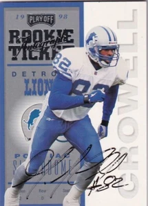 1998 Playoff Contenders Ticket #86 Germane Crowell AUTO/500* - Picture 1 of 2