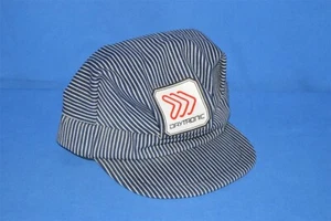 vintage 80s DAYTRONIC STRIPED SNAP BACK RAILROAD TRAIN RAIL HAT CAP SNAPBACK - Picture 1 of 3