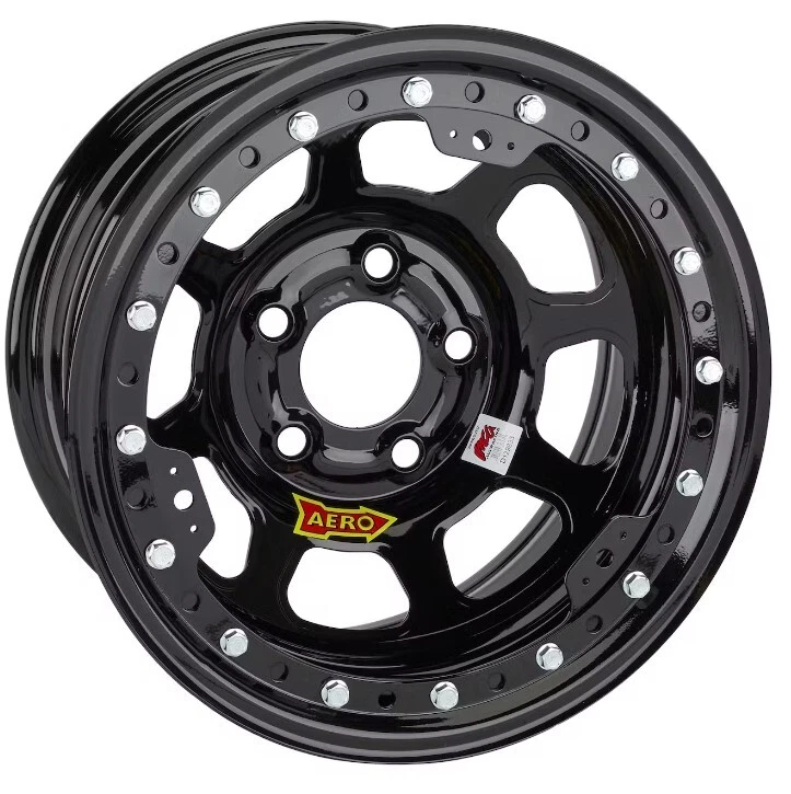 Ruedas Aero Race 53-184740 Negro Beadlock 15 x 8 Ruedas 5 x 4.75" BP 4" Desplazamiento Foto 1 de 1