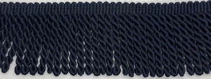 3" Navy Blue Heavy Bullion Fringe Fabric Trim 25 yards - Picture 1 of 1