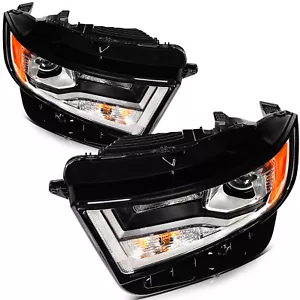 For 2015-2018 Ford Edge Headlights Assembly Black Housing Left+Right Pair - Picture 1 of 9