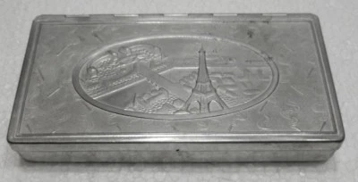 Belle et Ancienne BOITE en Aluminium PARIS Tour Eiffel MAROWSKY - Photo 1/4