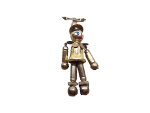 Antique 1930s Articulated Tin Man Robot Brooch - Picture 1 of 6