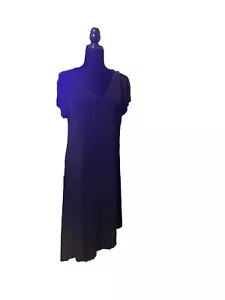 Vestido asimétrico negro ajustado para mujer Chico's Travelers talla 2 grande 12 - Imagen 1 de 15