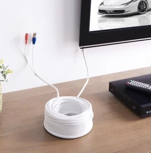 Onn BNC Security Cable, White, 100 Feet - Picture 1 of 6