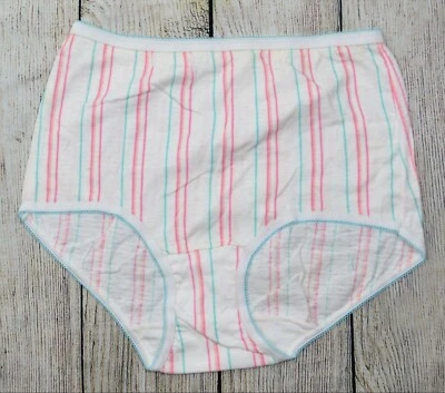 Paquete de 3 bragas de colección para mujer ropa interior retro braguita a rayas multicolor talla 6 Foto 1 de 4