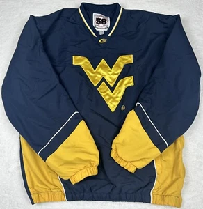 WVU Mountaineers Pullover Herren M blau gold sportlich Activewear Windbreaker      - Bild 1 von 8
