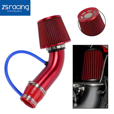 3"/76mm Car Cold Air Intake Filter Induction Kit Pipe Power Flow Hose System Foto 1 de 4
