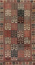 Tribal Geometric Bakhtiari Traditional Rug Runner 4'x9' Wool Hand-knotted Carpet