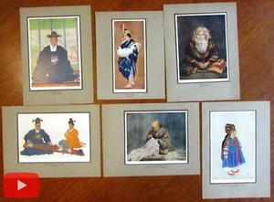 Korea Japan Asien Moro um 1923 Lot x 6 schöne Farbdrucke - Bild 1 von 2