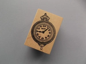 100 OROLOGIO DA TASCA WINTON TIMBRI GOMMA STAMPA PROOF NUOVO legno TIMBRO - Foto 1 di 1
