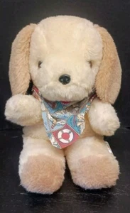 Vtg Early 70s Dollcraft Plush Puppy Dog Wind Up Musical Lullaby Satin Ears Works - Picture 1 of 8