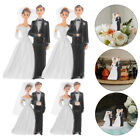Wedding Cake Toppers Bride Groom Figurines Couple Statue Decoration (6 Pcs)