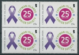 Cayman Islands 2021 MNH Medical Stamps Cancer Society 25th Anniv 4v Block - Picture 1 of 1