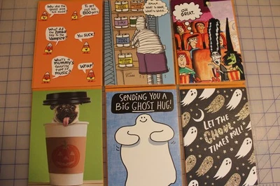 Lot of 40 Recycled Greetings Halloween Cards 20 diff styles of Funny Halloween - Image 1 of 4