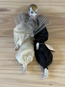 Russ Berrie & Co. Pierrot Clown #1651 Vintage Porzellan Puppe - Bild 1 von 12