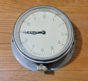 UdSSR RUSSISCHES SOWJETISCHES U-BOOT MARINE MARINE MESSING SCHIFF WANDUHR UDSSR 1966 - Bild 1 von 6