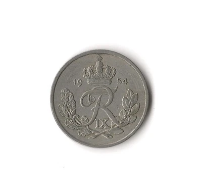 1954 Denmark - 25 Ore - 514 - Copper Nickel - 4.5g - Image 1 of 2