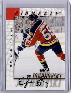 ED JOVANOVSKI BE A PLAYER AUTO 1997 PINNACLE #21 PANTHERS - Picture 1 of 2