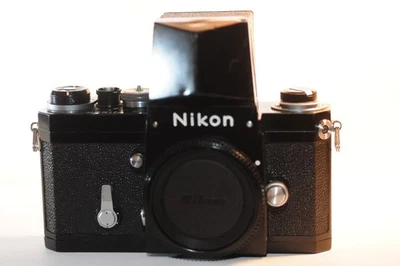Nikon F black 35mm Film SLR camera Action finder F-36 base plate working - Image 1 of 4