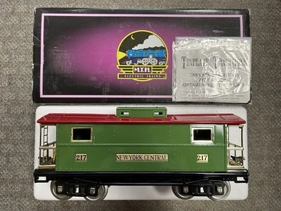 + MTH Standard Gauge Tinplate Pea Green & Red w/ Brass 217 Caboose 10-1055 LNIB - Image 1 of 4