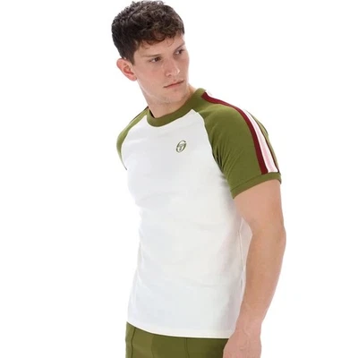 Camiseta con timbre de sombra Sergio Tacchini para hombre - Gardenia/avacado Foto 1 de 2