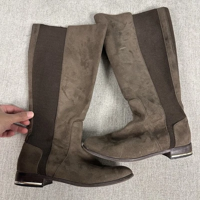 Kensie Tayson Womens Boots 8 Brown Riding Knee High Zip Closure - Image 1 of 4