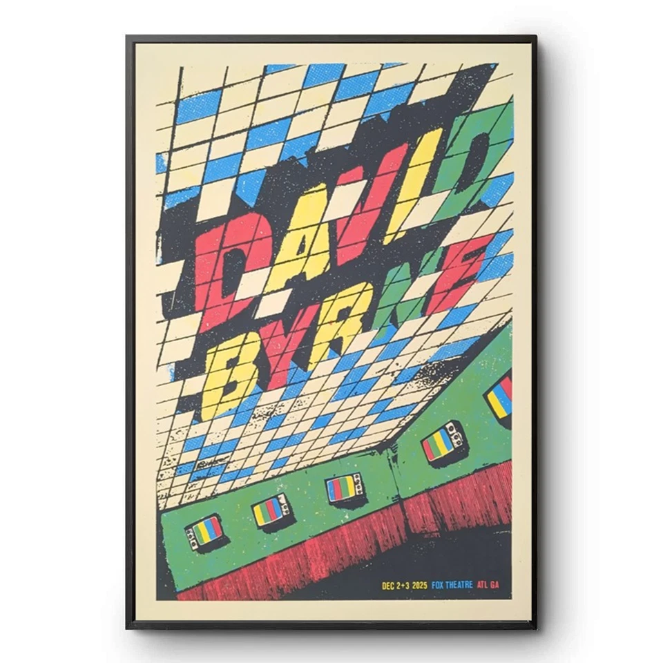 David Byrne In Atlanta GA Tour December 2-3 2025 Poster