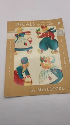 Calcomanías Meyercord vintage nuevas de colección holandesas con zapatos de madera Foto 1 de 3