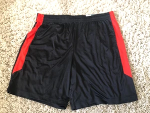 NWT Men's Tek Gear Black and Red Activewear Shorts - Size XXL - $20 New - Picture 1 of 4