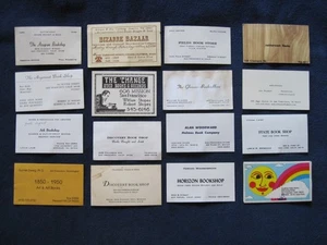 ORIGINAL VINTAGE NORTHERN CALIFORNIAN BOOKSELLER BUSINESS CARDS COLLECTION - Bild 1 von 1