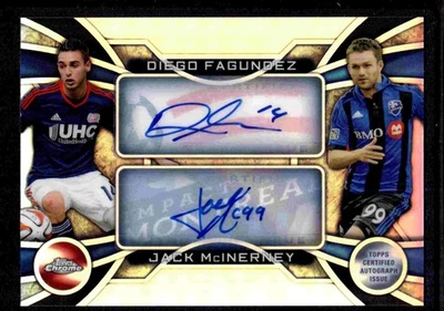 2014 Topps Chrome dual auto Diego Fagundez Jack McInerney 11/25 - Image 1 of 2