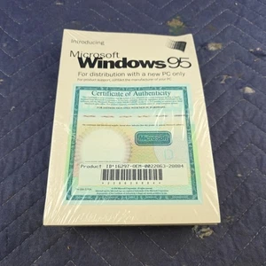 Presentamos Microsoft Windows 95 manual y CD sellado de fábrica  - Imagen 1 de 4