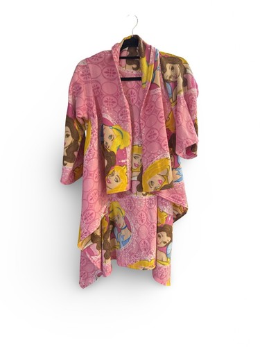 Y2K Disney Princess Fleece Robe Girls Large Belle Cinderella Aurora ...