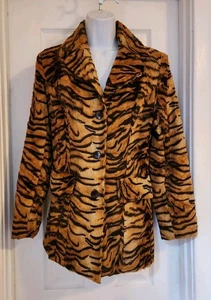 Chaqueta de piel sintética de tigre Y2K John Carlisle XS - Imagen 1 de 15