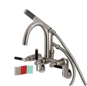 Kingston Brass Kaiser Wall Mounted Clawfoot Tub Filler Hand Shower MSRP $1380 - Picture 1 of 9