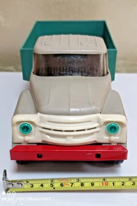 VINTAGE DUMP TRUCK ZIL 130 WIND UP TOY 80'S SOVIET ERA RUSSIA CCCP USSR+KEY 33cm - Picture 1 of 24