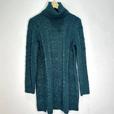 Blue Rain Cable Knit Turtleneck Classic Sweater Dress Tunic SZ Small-Medium B61 - Image 1 of 4