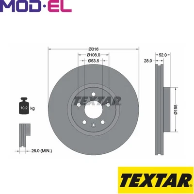 2x BRAKE DISC 92162305 FOR VOLVO V60/Cross/Country/Van S60/II XC70/VAN V70/III   - Image 1 of 4