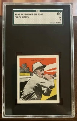 1933 Tattoo Orbit Chick Hafey SGC EX 5 *Super Clean & Centered* *Reds* - Image 1 of 2