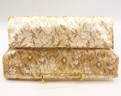 Vintage 50s Lady Buxton Gold Evening Bag Clutch Purse Trifold Organizer Cocktail - Image 1 of 4